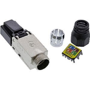 InLine® RJ45 Stecker Cat.6A 500MHz, feldkonfektionierbar, geschirmt, Schraubv. 76204B