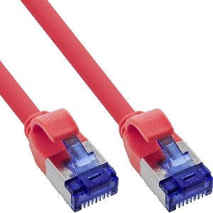 InLine® Patchkabel Slim, Cat.6A, S/FTP, TPE (LSZH) flexibel, PoE, rot, 20m 74920R