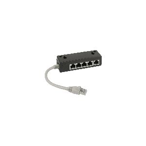 InLine® ISDN Verteiler, 5x RJ45 Buchse, 15cm Kabel, mit Endwiderständen 69935