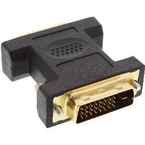 InLine® DVI-D Adapter, Digital 24+5 Buchse an DVI-D 24+1 Stecker, verg. Kontakte 17760P