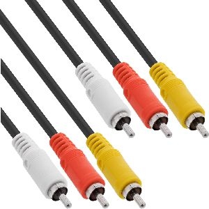 InLine® Cinch Kabel, Audio/Video 3x Cinch, Stecker / Stecker, 2m 89602