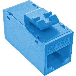 InLine® Keystone RJ45 Buchse/Buchse, ungeschirmt, Cat.6A, 8er Pack, blau 76217B